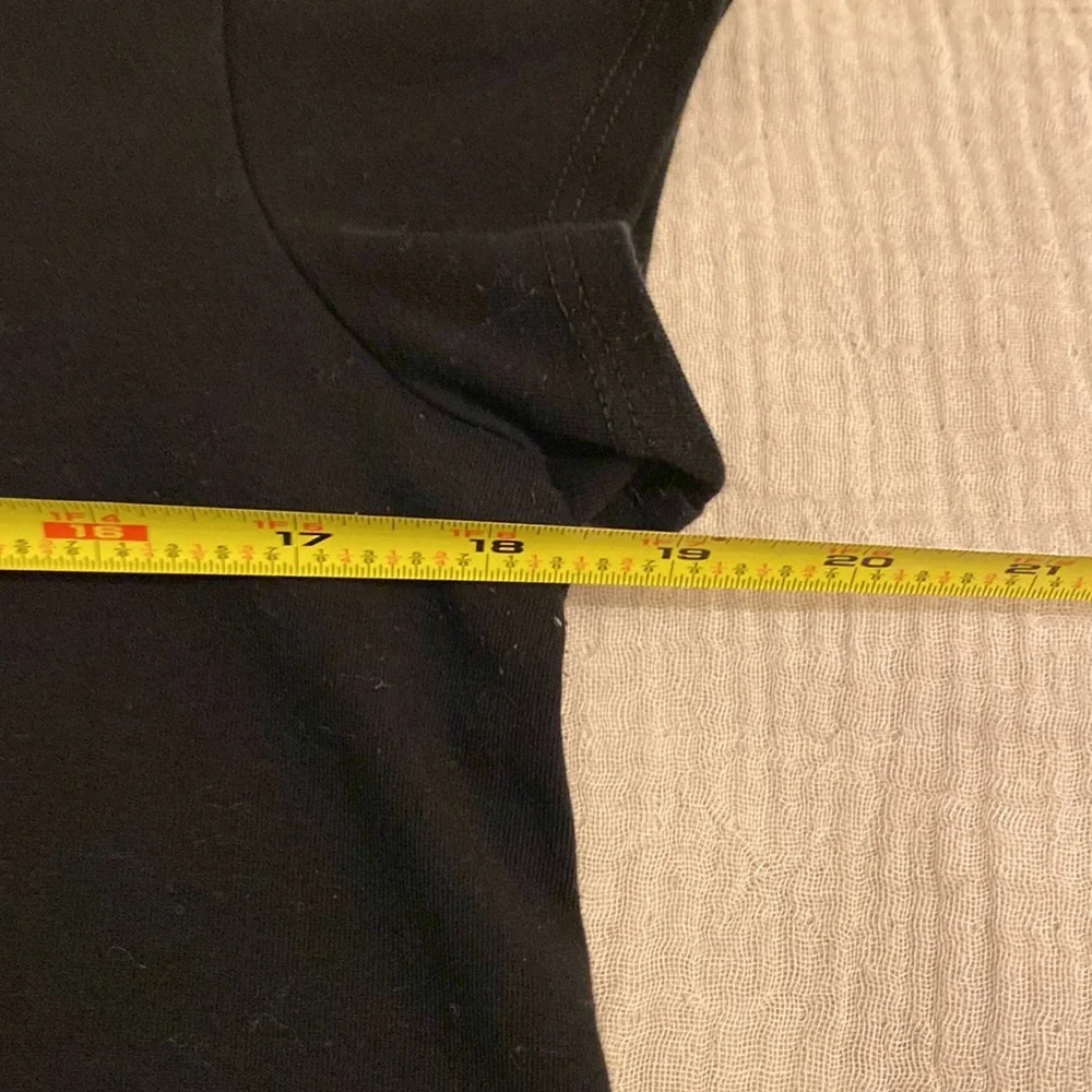 Eileen Fisher Classic Black Organic Cotton Tee Mini dress. Size M